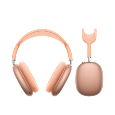 Neckband headphones with charging case on a white background