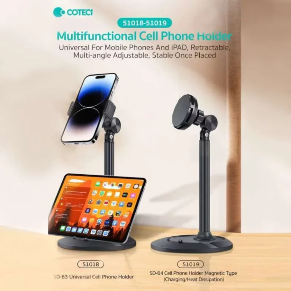 Coteci Magnetic Phone Holder SD-64 | 360° Adjustable Suction Mount