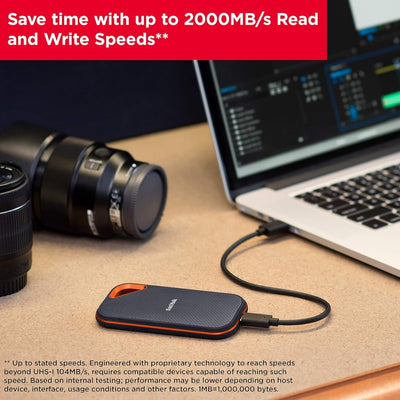 SanDisk Extreme Portable SSD 2TB (2000MBs) - Cle Market