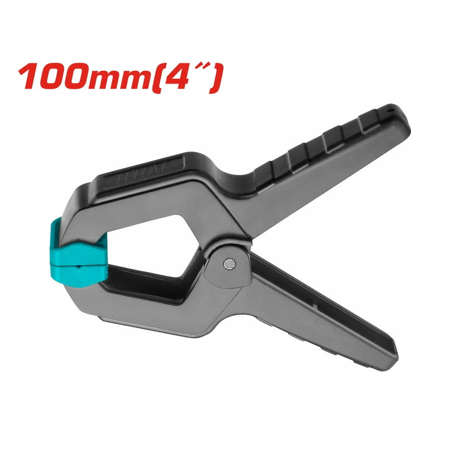 Total THT13342 spring clamp with squeeze handles and protective jaw pads