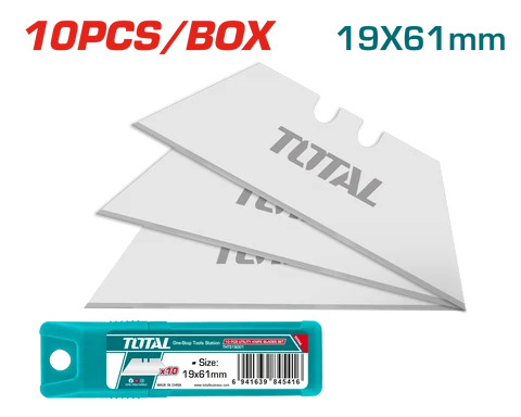 Total THT519001 replacement utility blades shown with storage packaging