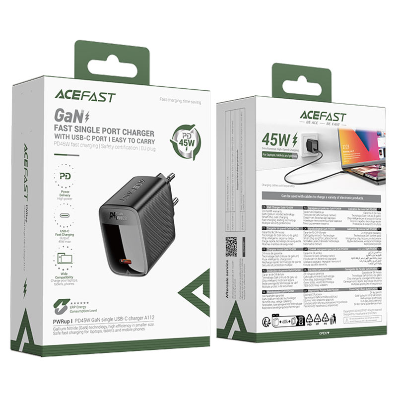 Acefast Fast Charge GaN Wall Charger PD45W A112