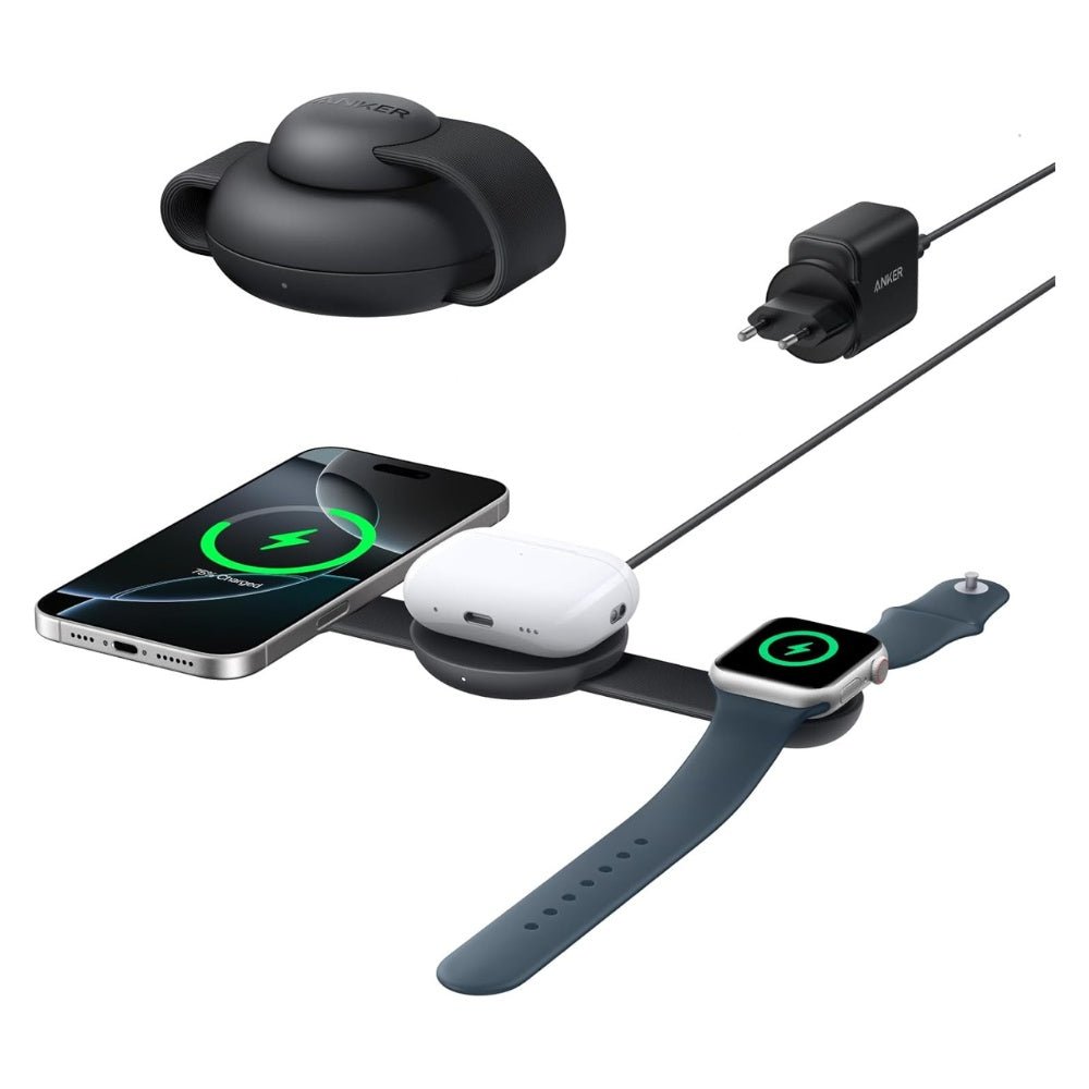 Anker - Anker MagGo Wireless Charging Station 3 in 1 Foldable Pad - Cle Market
