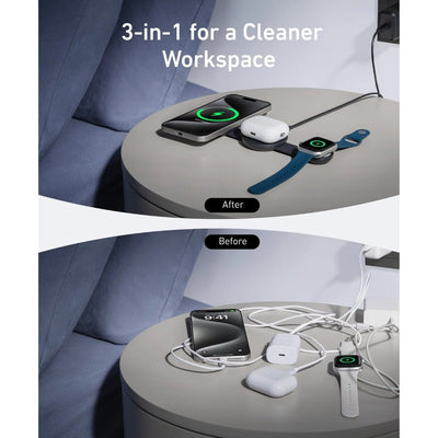 Anker - Anker MagGo Wireless Charging Station 3 in 1 Foldable Pad - Cle Market