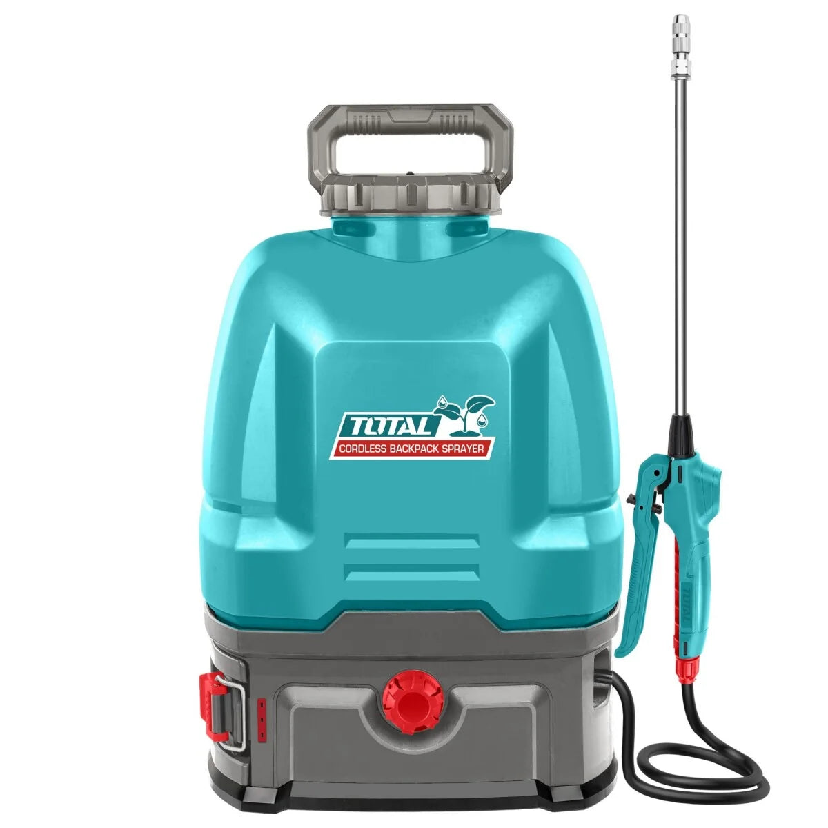 Total TSPLI2016 garden sprayer with 16-litre tank, carrying handle, hose and spray lance