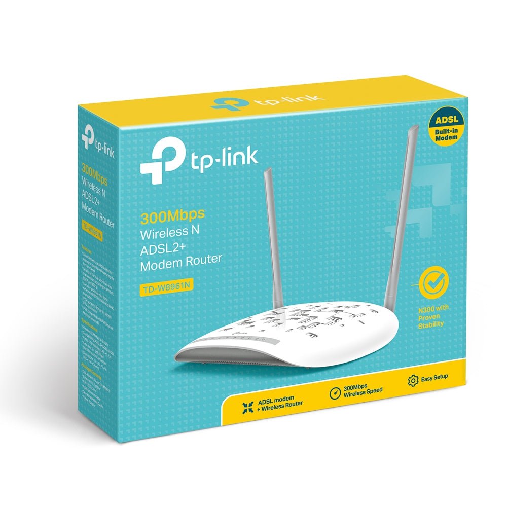 TP - Link - TP - Link TD - W8961N Wireless N ADSL2+ Modem Router - Cle Market