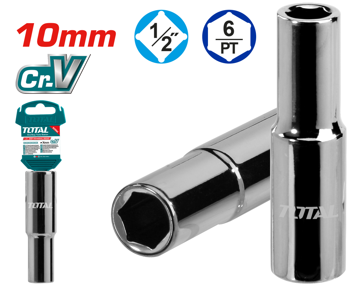 Total THTST12103L 10mm Deep Socket, 1/2-Inch Drive - product view
