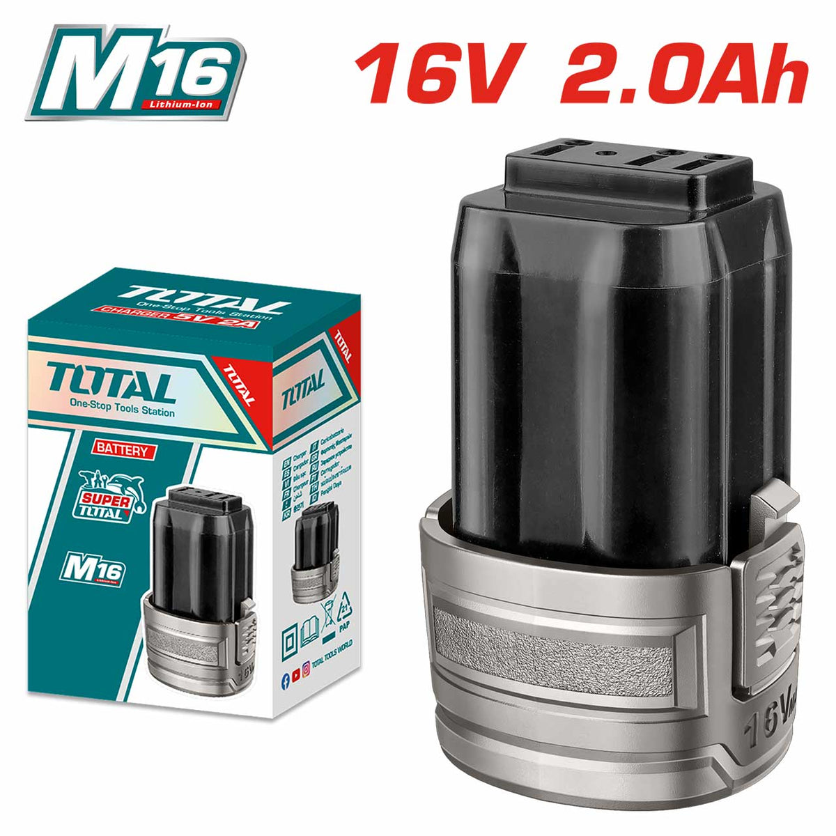 Total TFBLI1620 16V 2Ah Battery Pack - product view