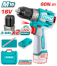 Total TDLI16682 16V Cordless Drill Kit - product view