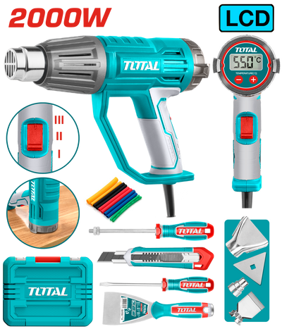 Total TB200561 2000W Digital Heat Gun Kit - product view