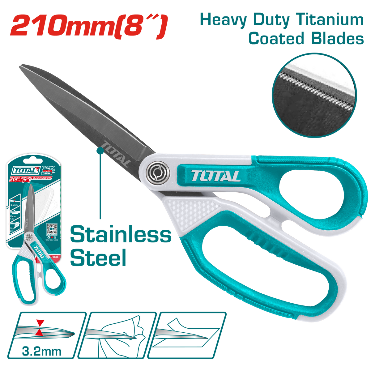Total THSCRS812108 210mm Workshop Scissors - product view