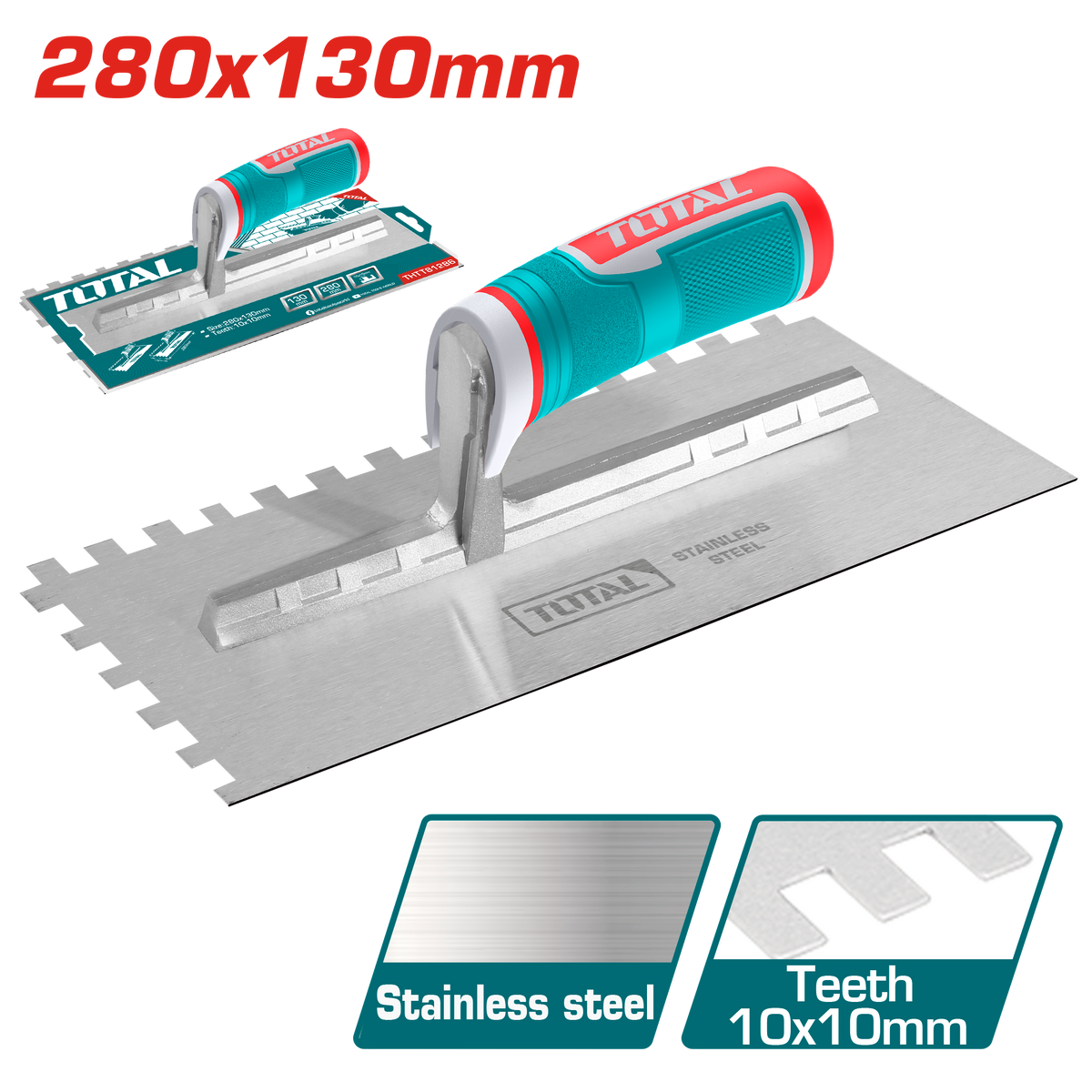 Total THTT81286 280mm Notched Plastering Trowel - product view