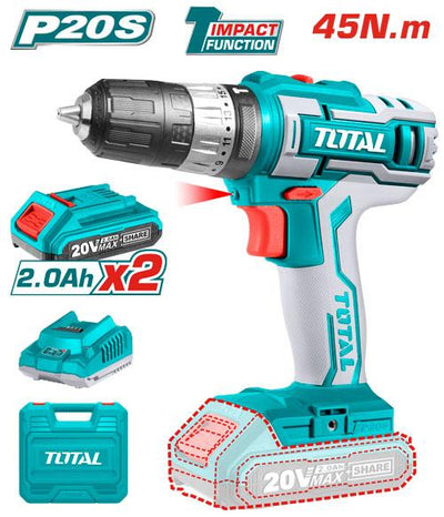 Total TIDLI200215 20V Impact Drill Kit - product view
