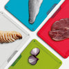 Joseph Joseph Folio Icon large multicolour cutting board set displayed with vibrant boards arranged neatly.