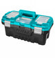 Total TPBX0202 plastic toolbox with metal latches and top carrying handle