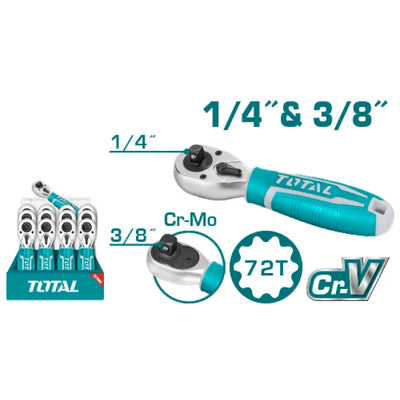 Total THT1061438 ratchet handle with direction selector and ergonomic grip