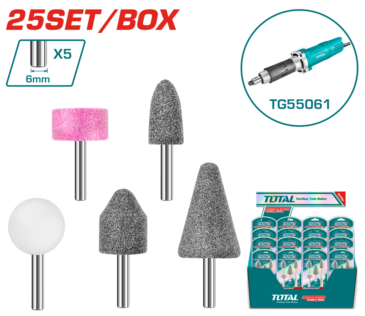 Total TAKB0502 6mm Die Grinder Accessories - product view