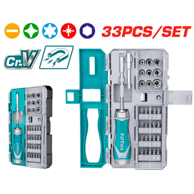 Total TACSD30336 Ratchet Screwdriver Set, 33pcs - product view