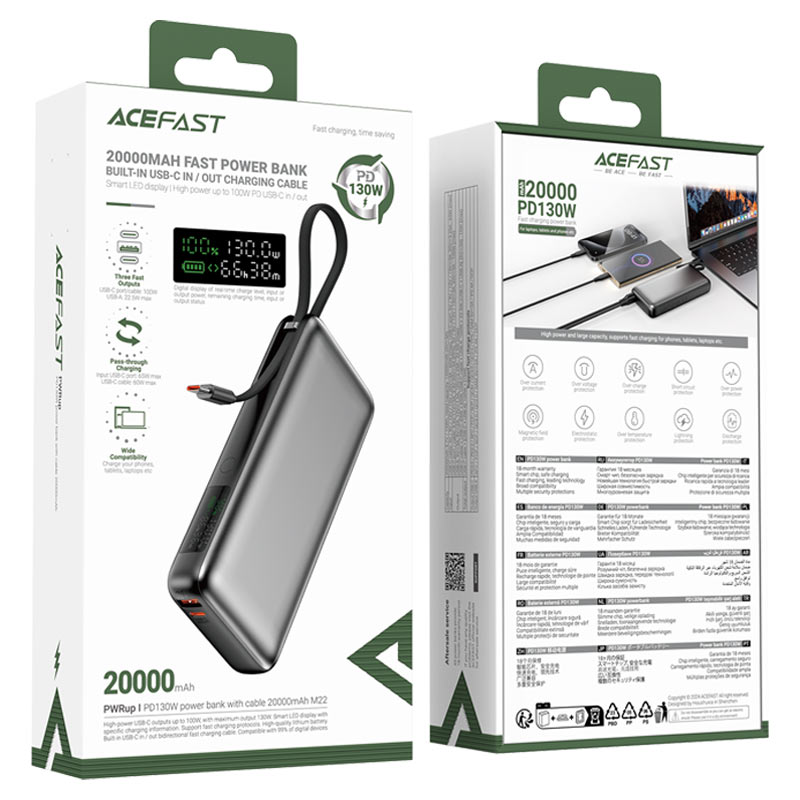 AceFast 130W Power Bank 20000mAh M22 - Cle Market