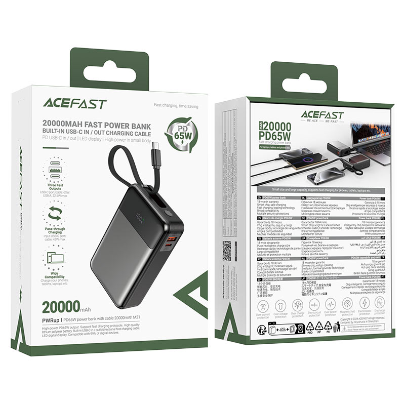 AceFast 65W Power Bank 20000mAh M21 - Cle Market