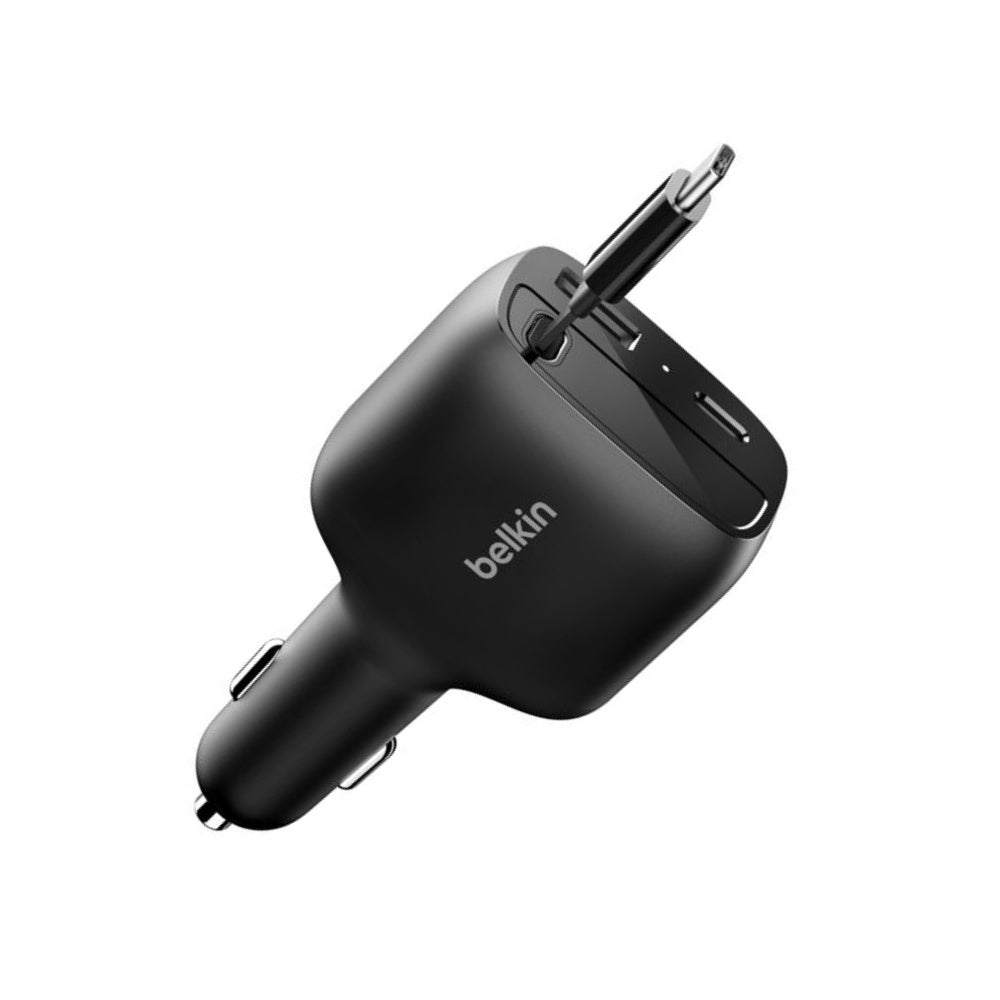 Belkin BoostCharge Retractable Car Charger 75W - Cle Market