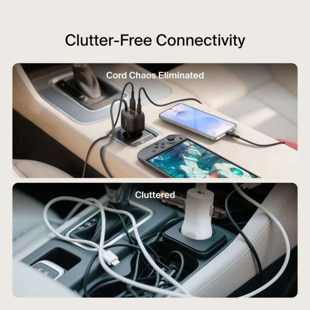 Belkin BoostCharge Retractable Car Charger 75W - Cle Market