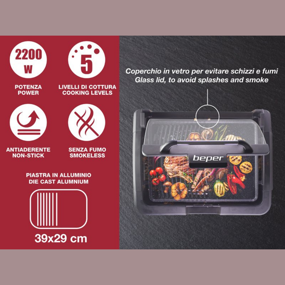 Beper 2 in 1 Electric Barbecue