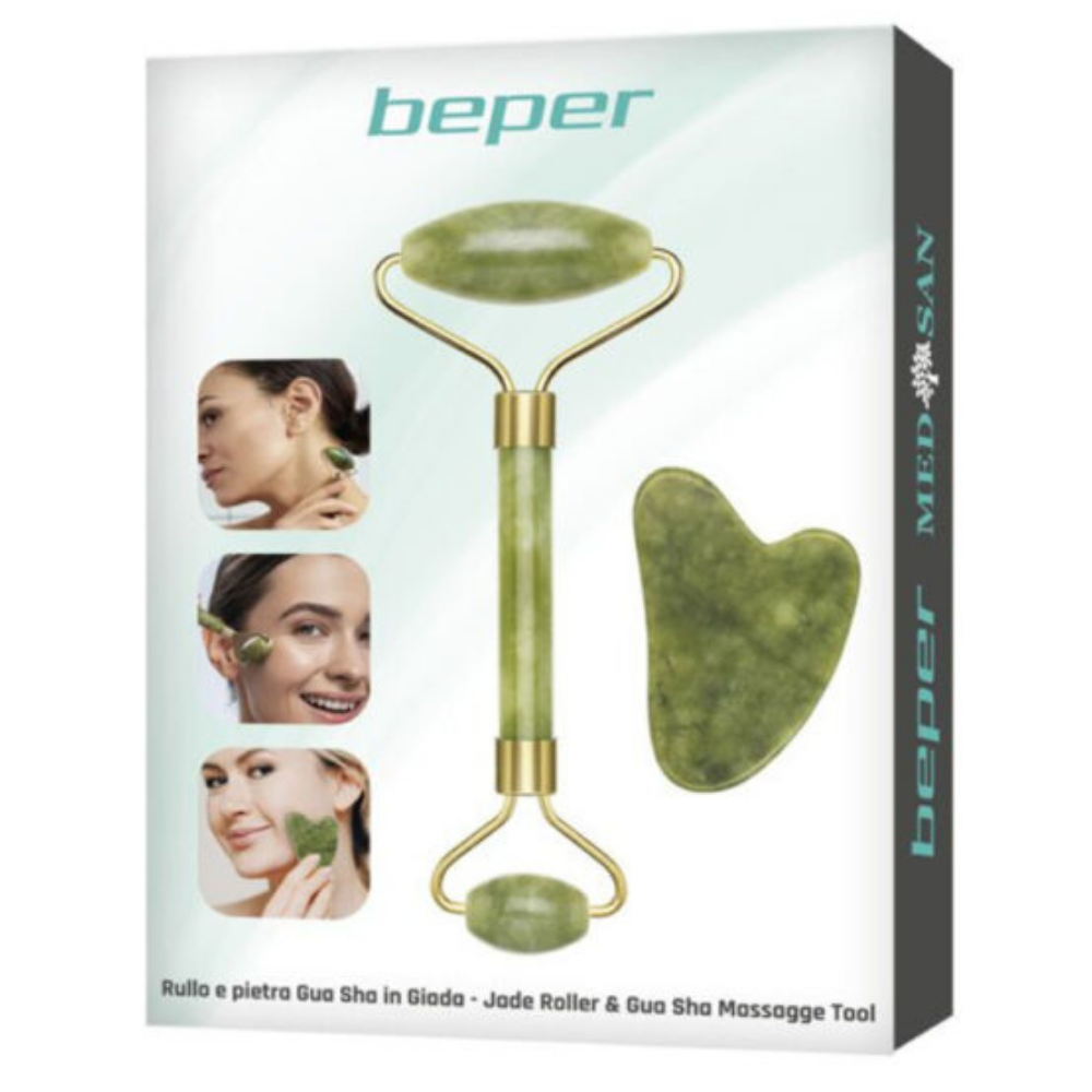 Beper Jade Roller & Gua Sha Massagge Tool