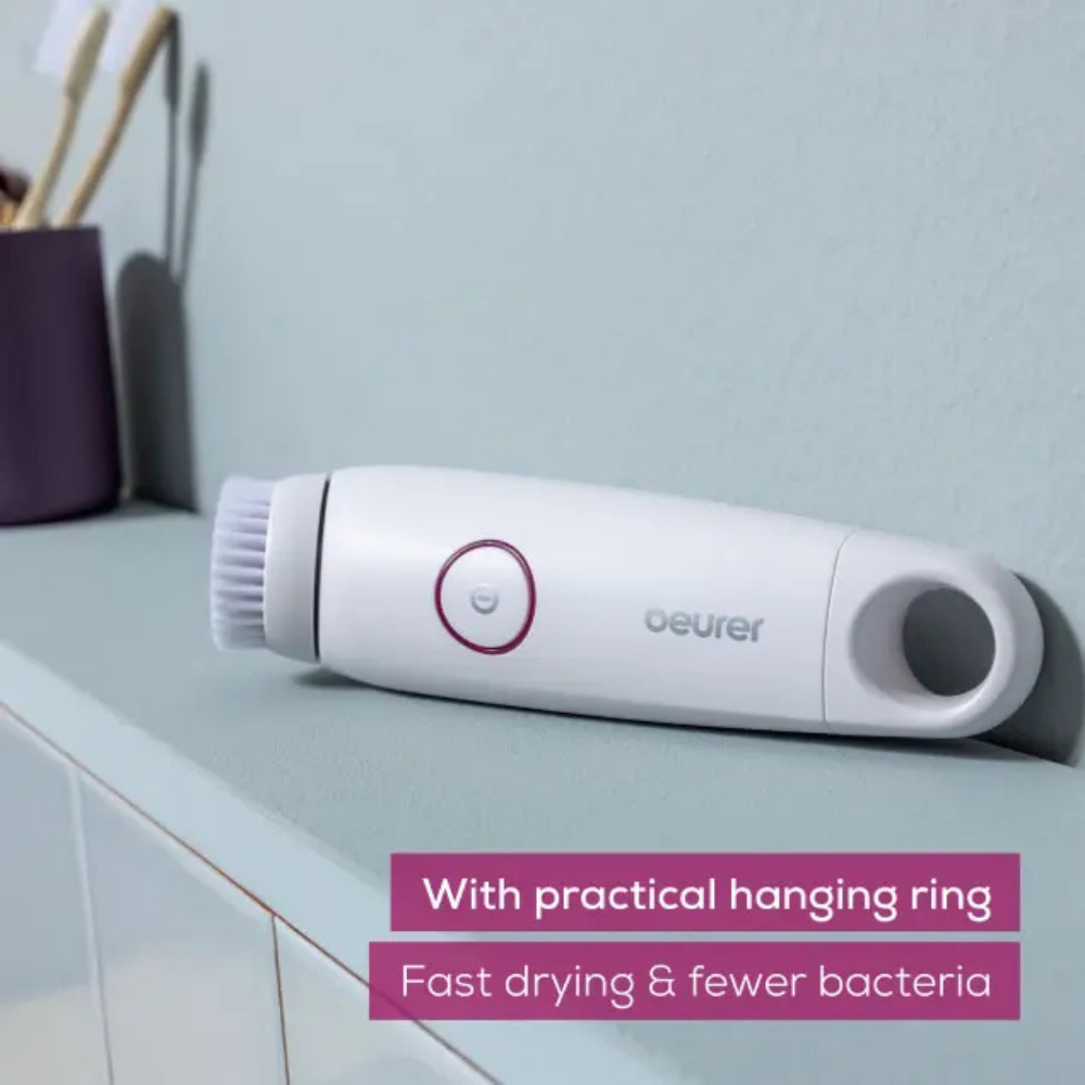 Beurer FC45 facial brush with soft bristles for gentle cleansing and exfoliation of skin.