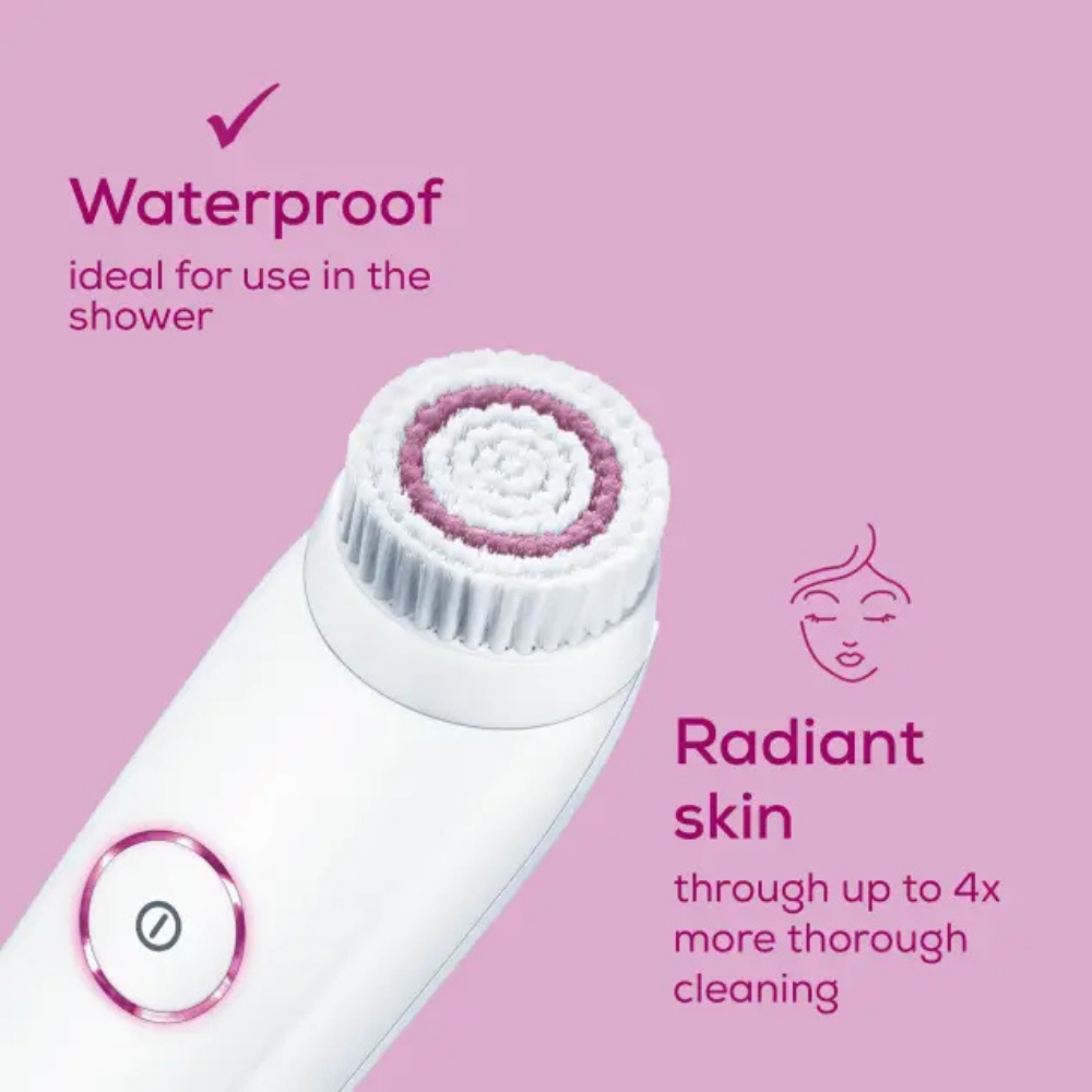 Beurer FC45 replacement facial brush attachments showing soft bristles for gentle facial cleansing.