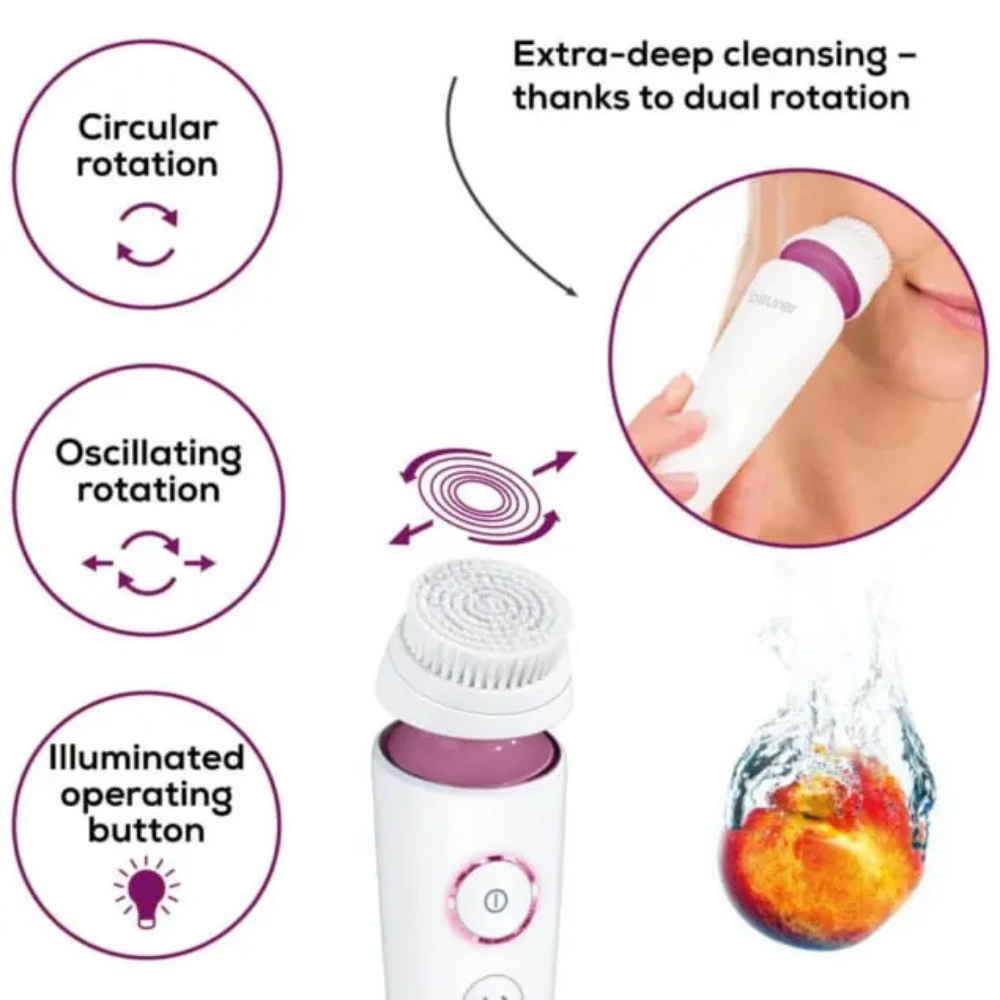 Beurer Electric Pureo Deep Cleansing Facial Brush