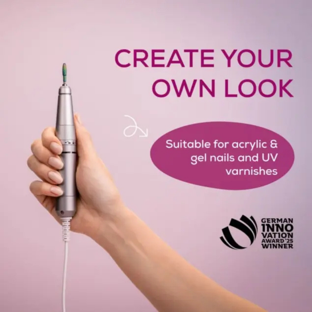 Beurer MP 200 StudioNails Pro electric nail drill with adjustable speed and precision bit for professional manicures and pedicures.