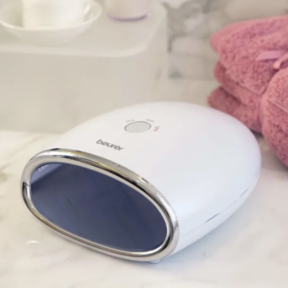 Beurer LED UV Nail Dryer MP48 with a sleek design, perfect for quick and efficient nail curing at home.