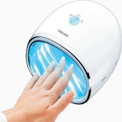 Beurer MP48 LED UV nail dryer with sleek design and adjustable timer for efficient nail curing at home.