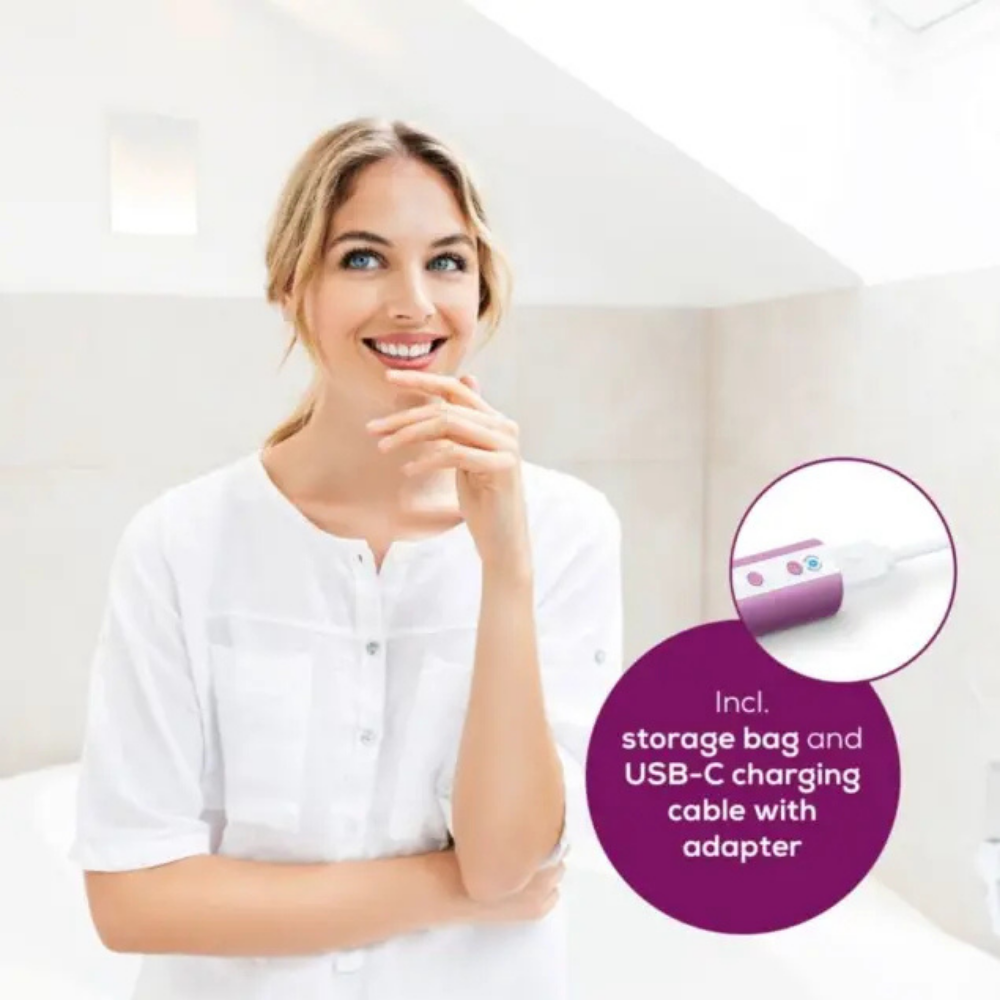 Beurer MP52 manicure and pedicure set with multiple tools for nail grooming and beauty care displayed on a white background.