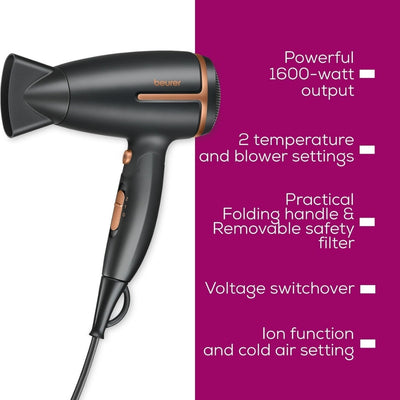 Beurer Travel Hair Dryer Limited Edition HC25 - Cle Market