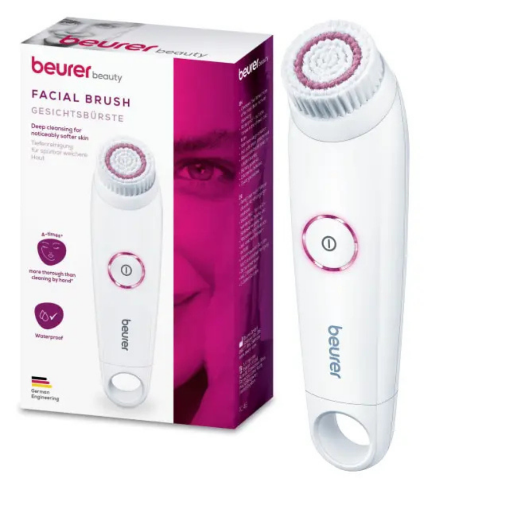 Beurer FC45 facial brush with soft bristles for gentle cleansing and exfoliation of facial skin.