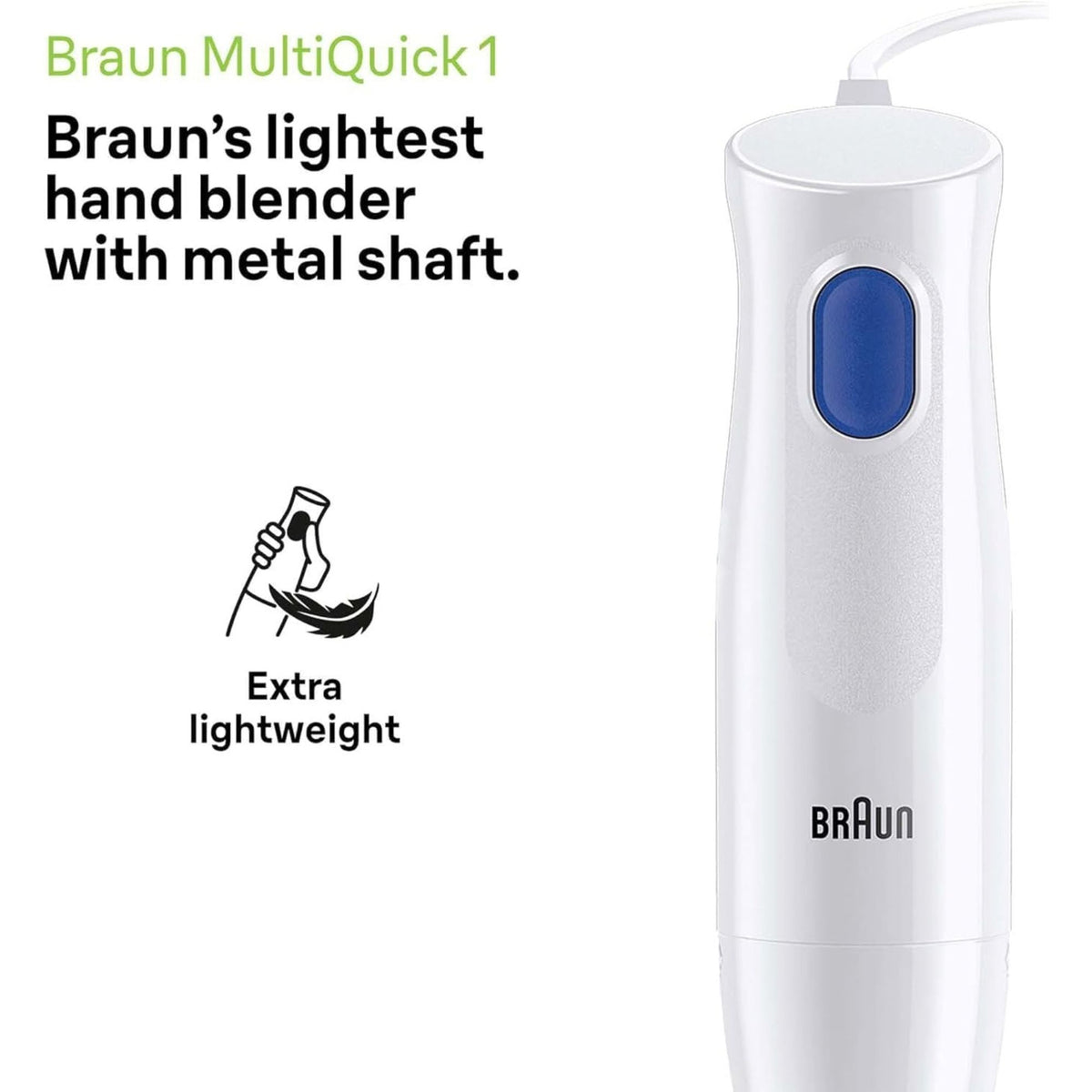 Braun MultiQuick 1 Hand Blender 450W with Chopper