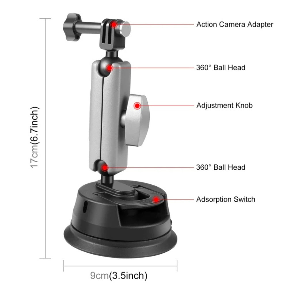 Suction Cup Mount for Action Cameras