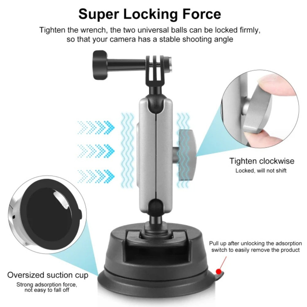 Suction Cup Mount for Action Cameras