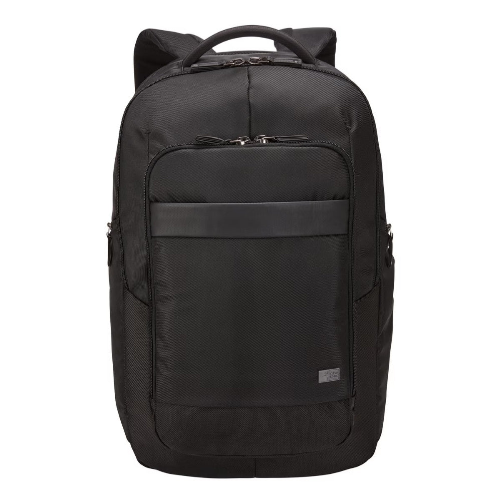 Case Logic Notion 17.3-inch premium laptop backpack with multiple compartments and padded straps, black color.