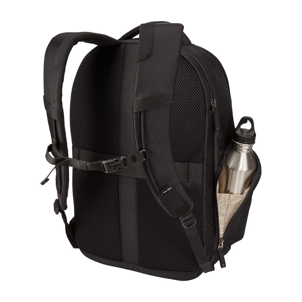 Case Logic Notion 17.3-inch premium laptop backpack with multiple compartments, padded shoulder straps, and sleek black design.