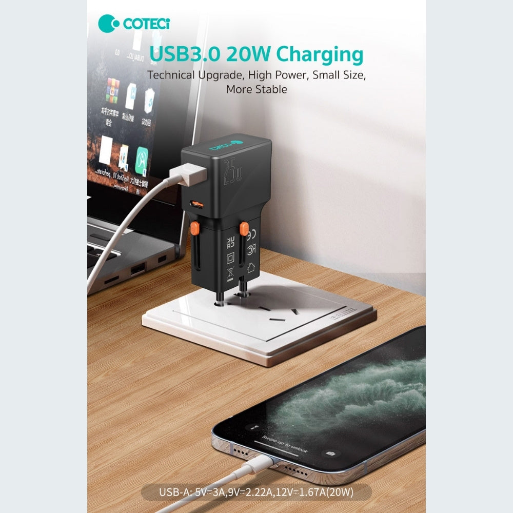 Coteci OT-002 25W Travel Charger