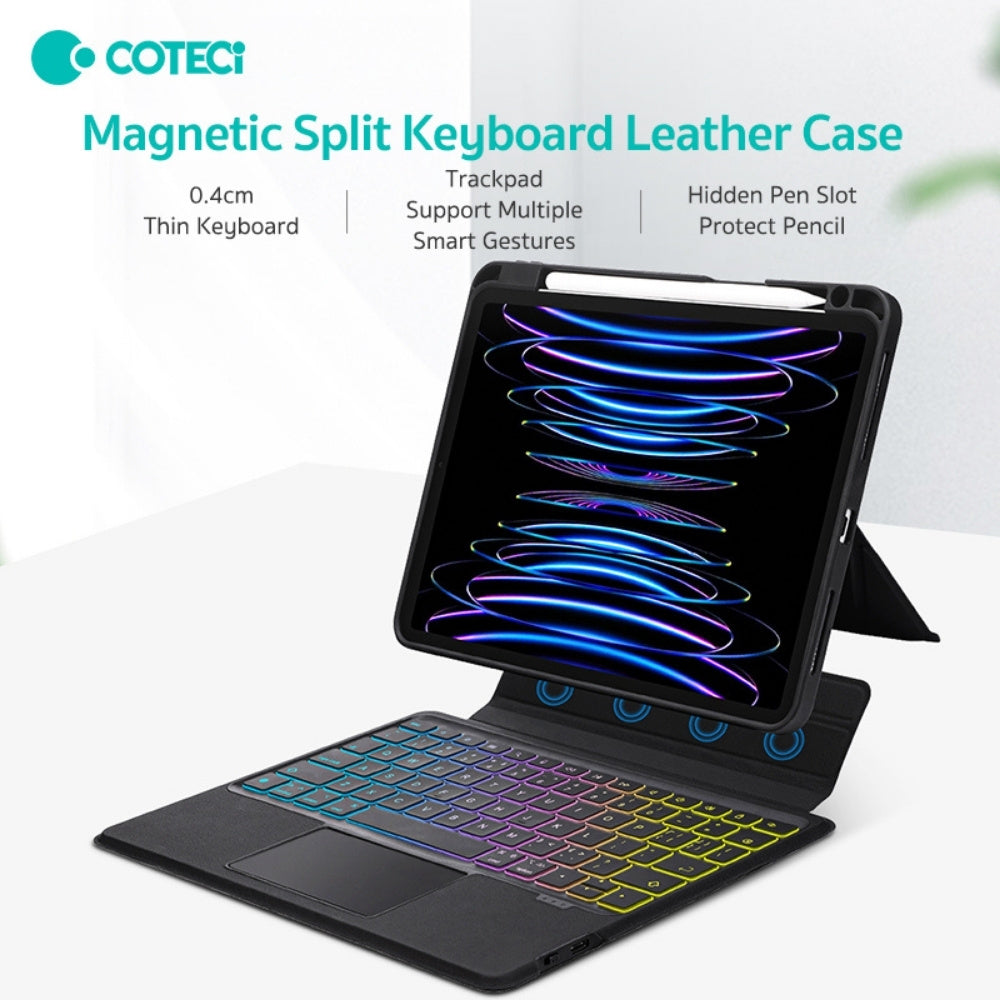 Coteci Magnetic Detachable Keyboard Case for Apple iPad Pro 13 M4 and M5 - Cle Market