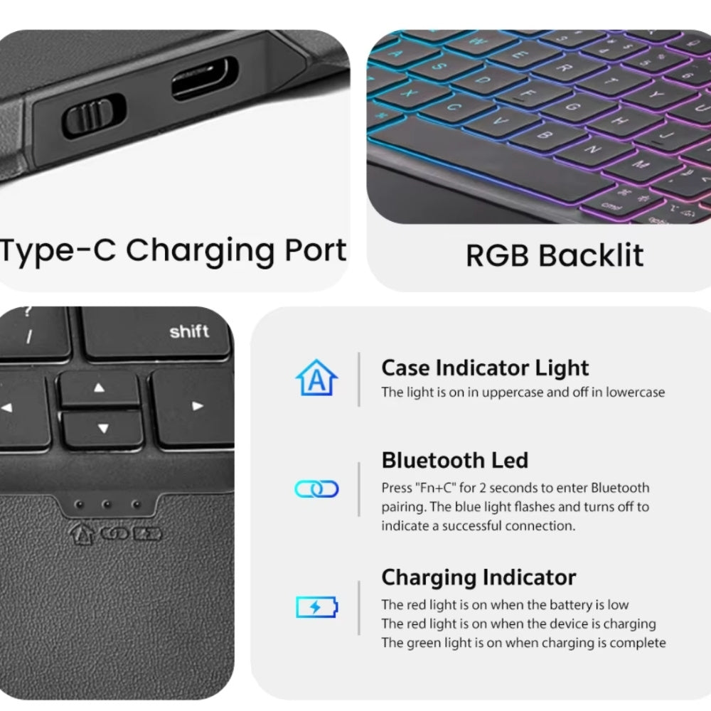 Coteci Magnetic Detachable Keyboard Case for Apple iPad Pro 13 M4 and M5 - Cle Market