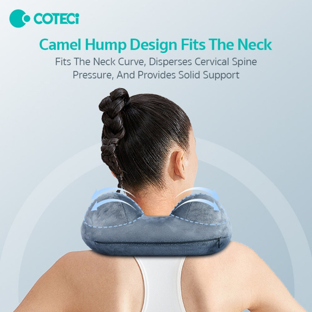 Coteci Foldable U-Shaped Inflatable Airplane Pillow