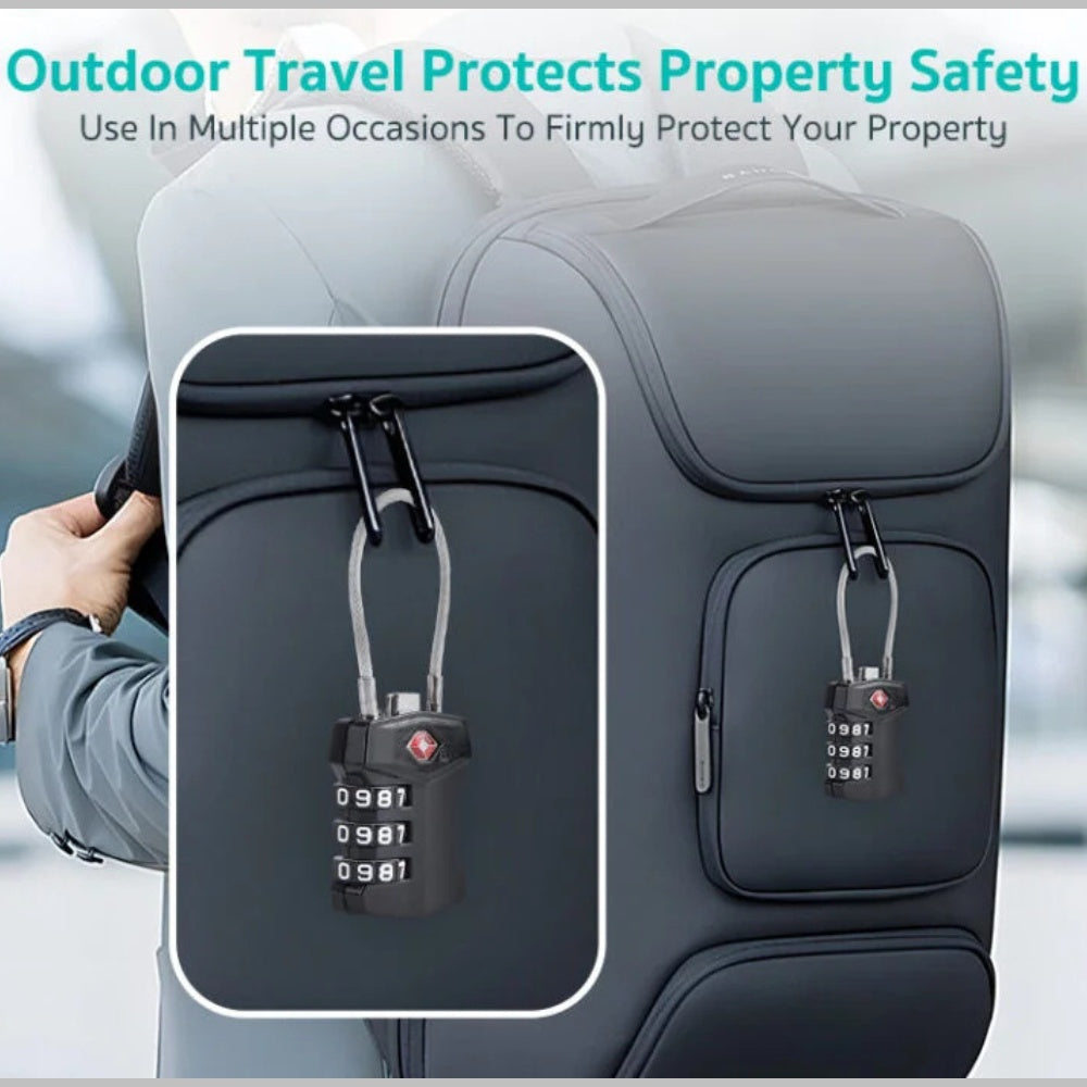 Coteci TSA Cable Lock for Luggage