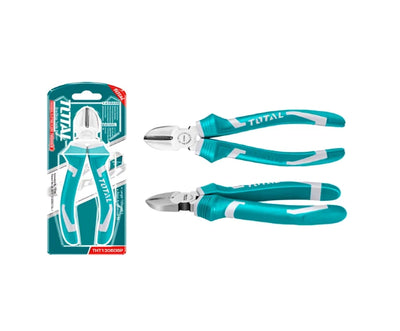 Total THT130706P cutting pliers with hardened edges and ergonomic hand grips