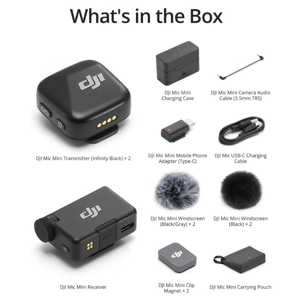 DJI Mic Mini (2TX+1RX+Charging Case) - Cle Market