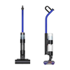 Dyson Wash G1 Wet Cleaner in Ultra Blue and Matt Black, showcasing its sleek design and cleaning features.